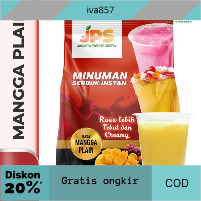 

PROMO Bubuk Minuman Mangga Plain Powder JPS Tanpa Gula GRATIS ONGKIR