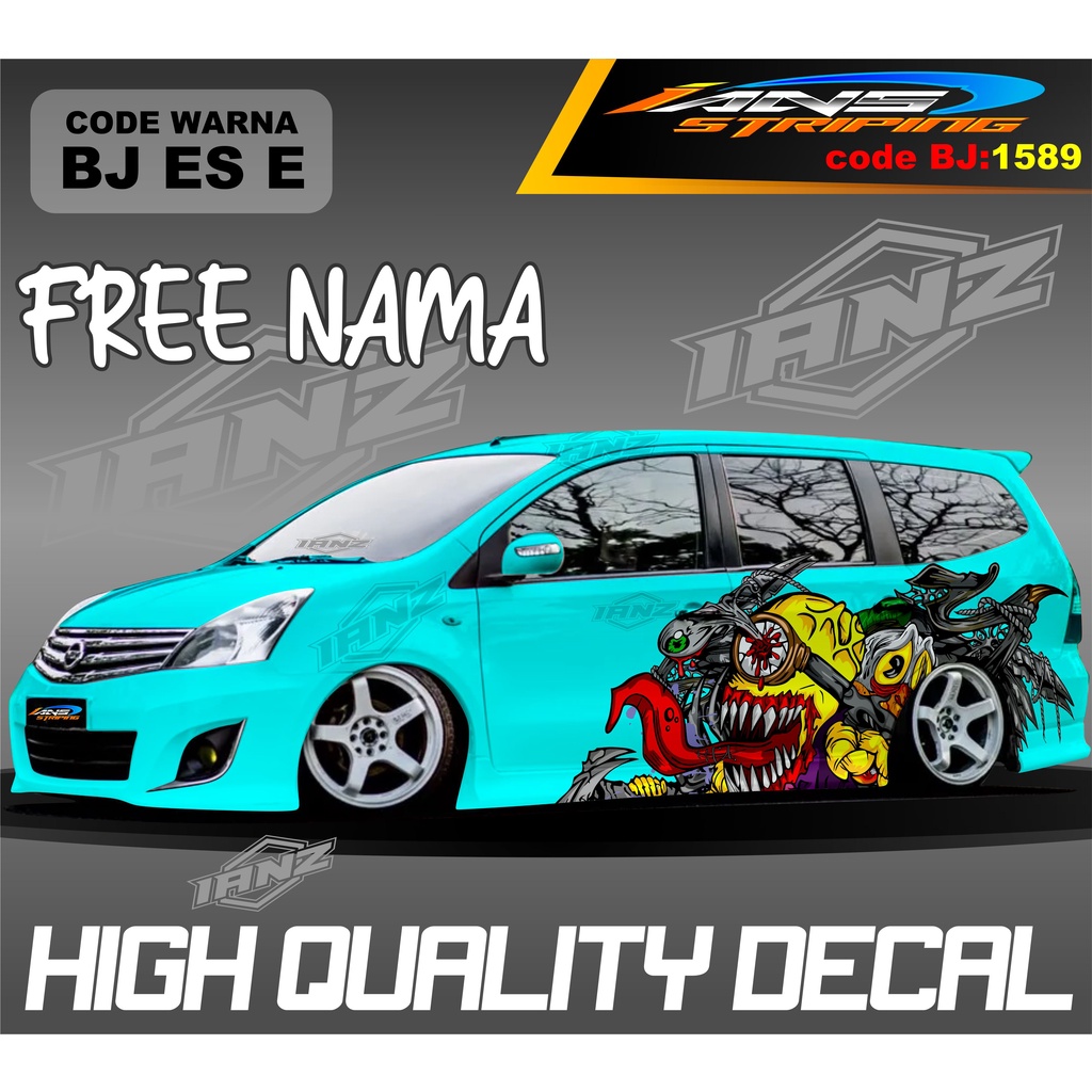 STICKER MOBIL MINIONS ZOMBIE GRAND LIVINA PAJERO SPORT AVANZA XENIA ALL NEW TERIOS CIVIC HONDA JAZZ DLL