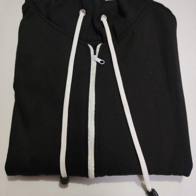 JAKET POLOS ROYAL HOODIE ZIPPER SIZE M-XXL FOTO KE 1 (PRIA & WANITA)-HITAM