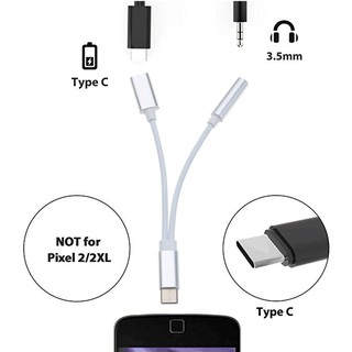 Kabel Splitter Audio USB C 2 in 1 dengan Jack Adapter