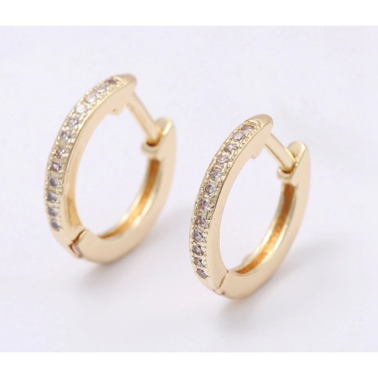 Anting bulat permata