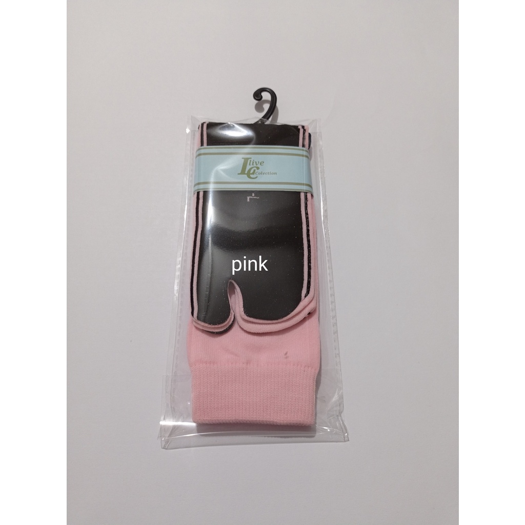 kaos kaki warna jempol telapak hitam/kaos kaki muslimah-pink pack