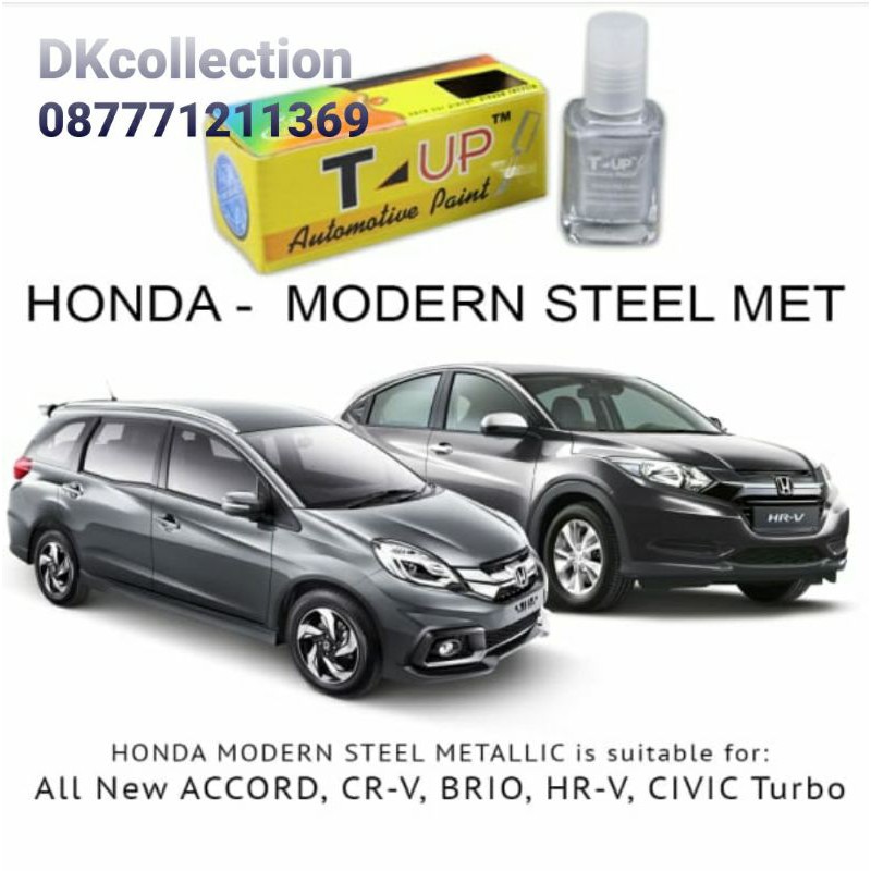 T-Up cat oles mobil honda modern steel metallic contoh cat mobil honda modern steel contoh cat abu