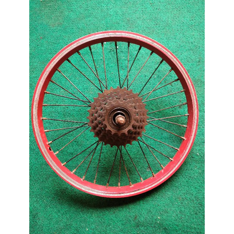 velg uk18 set gir 6 speed belakang sepeda lipat seli minion bawaan sepeda darson