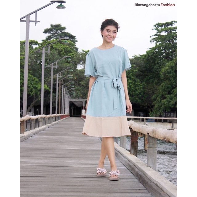 Rylee Two Tone Midi Dress