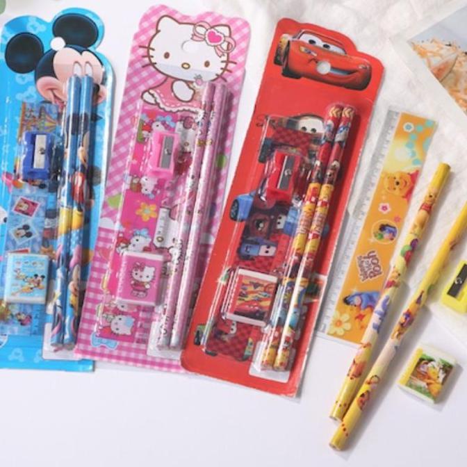 

Tomstore.Id S004 Mini Stationery Set Alat Tulis Sekolah 5 In 1
