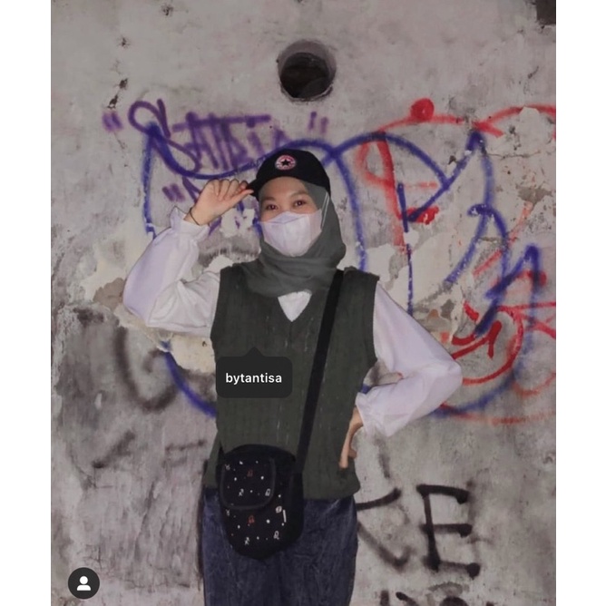 Vest Rajut Delmi | Rompi Rajut V Neck-4