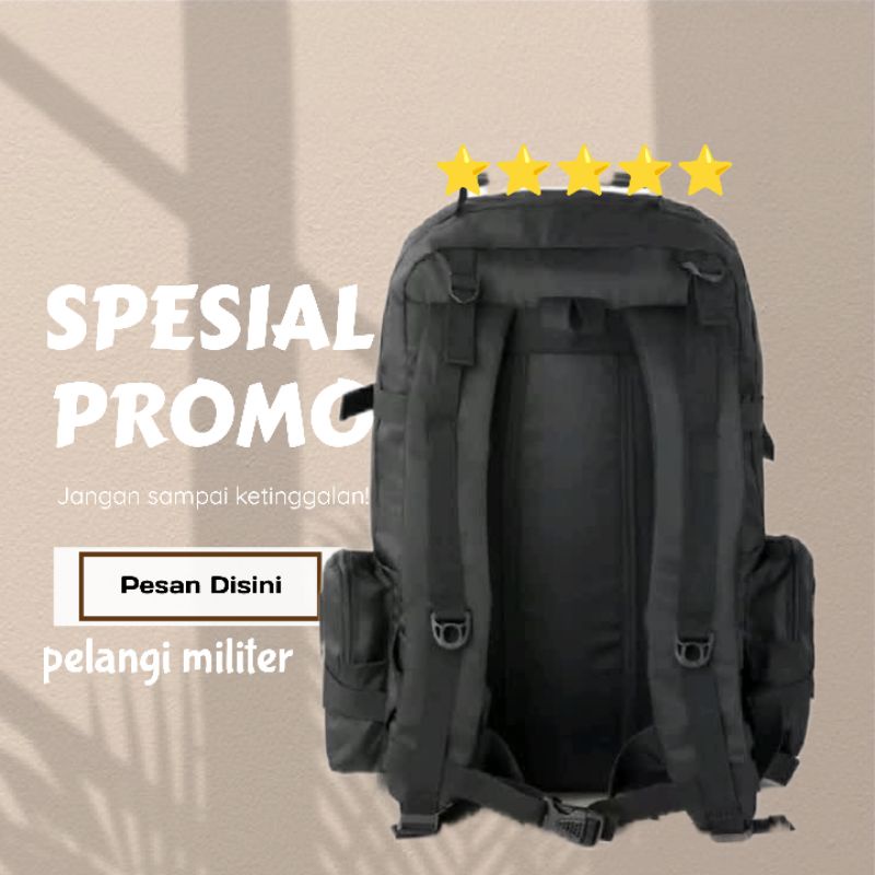 Promo termurah di shopee Tas ransel hitam TNI/Tas punggung jumbo Tactical