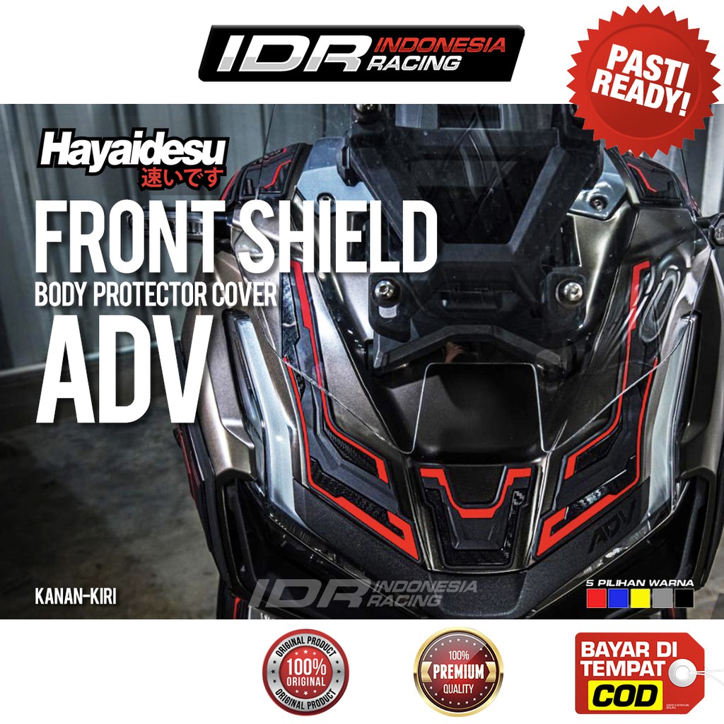 Hayaidesu Front Shield Cover ADV 150 Kiri Kanan Tameng Aksesoris Variasi Body Protector Honda