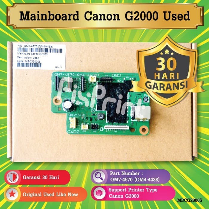 Mainboard Print Canon G2000 Original PCB Board Motherboard Printer Pixma G2000 G-2000