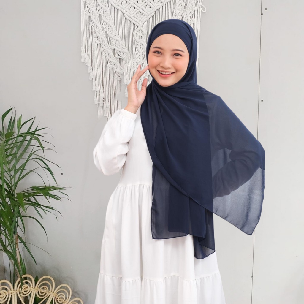 𝗖𝗮𝗿𝗲.𝗶𝗻 Olivia - Pashmina Inner 2in1 Bolak Balik | Ceruti Babydoll 180X75 PREMIUM