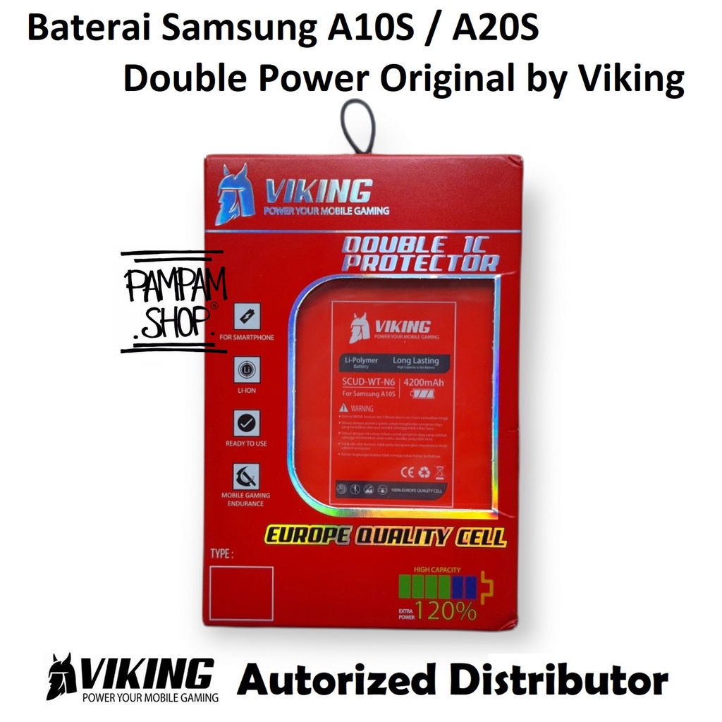 Baterai VIKING Double Power Original Samsung Galaxy A10S A107 A20S A207 Batre Batrai Battery HP Ori A107F A207F