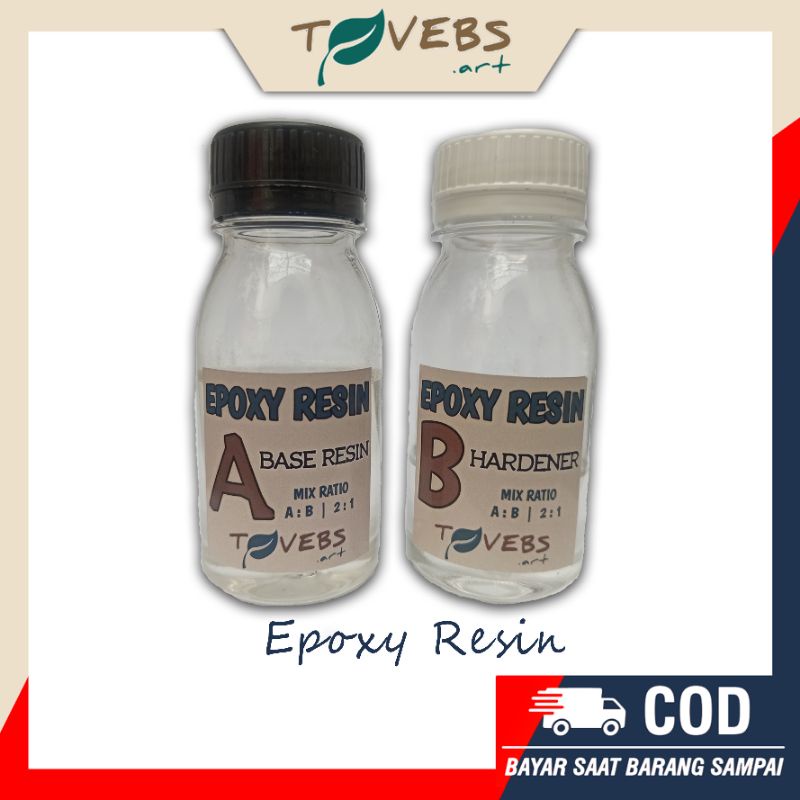 Epoxy Resin Bening (60gram A + 30gram B) satu paket isi A dan B