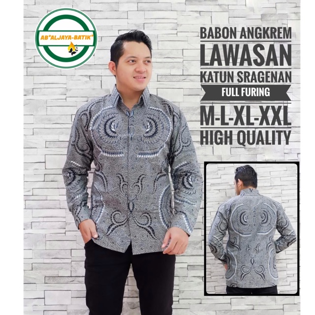 KEMEJA BATIK BABON ANGREM LAWASAN FULL FURING KATUN HALUS SRAGENAN HIGH QUALITY