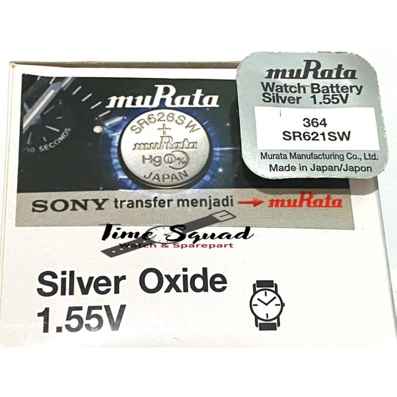 BATERAI MURATA/SONY 364 SR621SW ORIGINAL BATERAI MURATA 364 MURATA 621 ORIGINAL