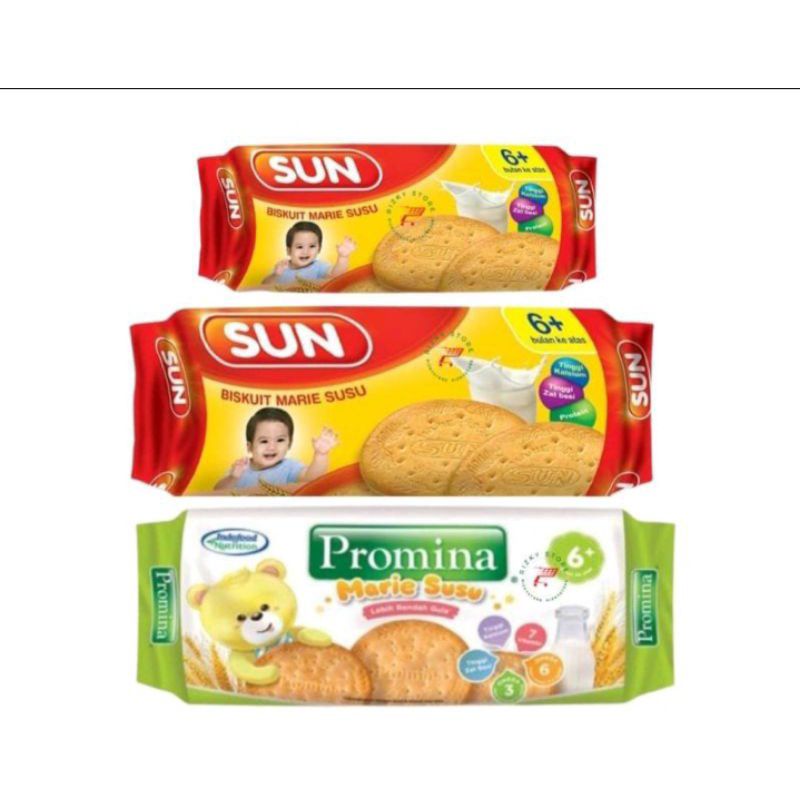 Promina Marie biskuit bayi 6+ Sun biskuit bayi 6+