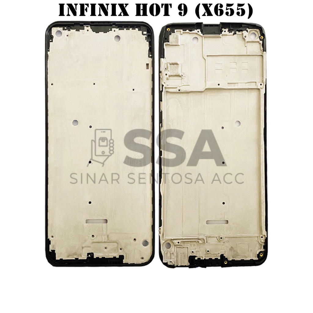 Tulang Tengah Middle Frame LCD Infinix Hot 9 X655 Original 100% Tulang Casing Bezel Bezzel Bazel Handphone HP Ori Original Awet