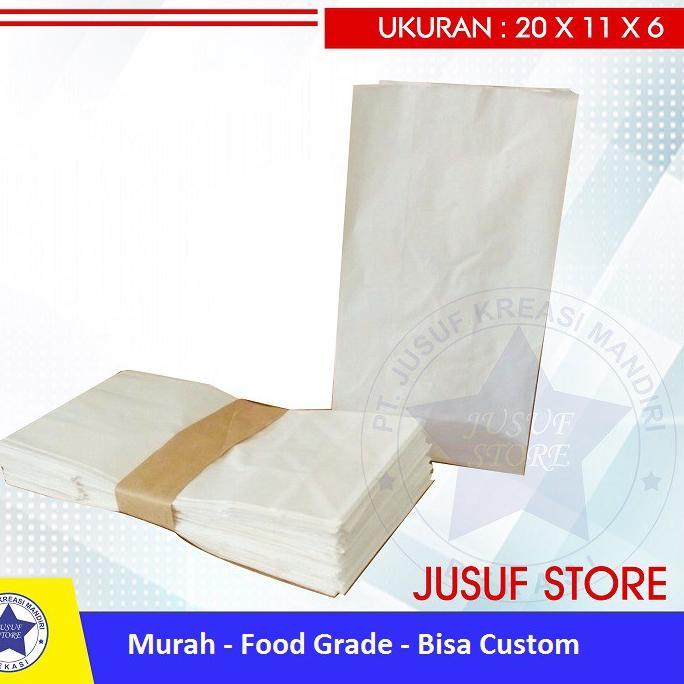 

➶ Paperbag Foodgrade Kantong Makanan Polos @100pcs ✺