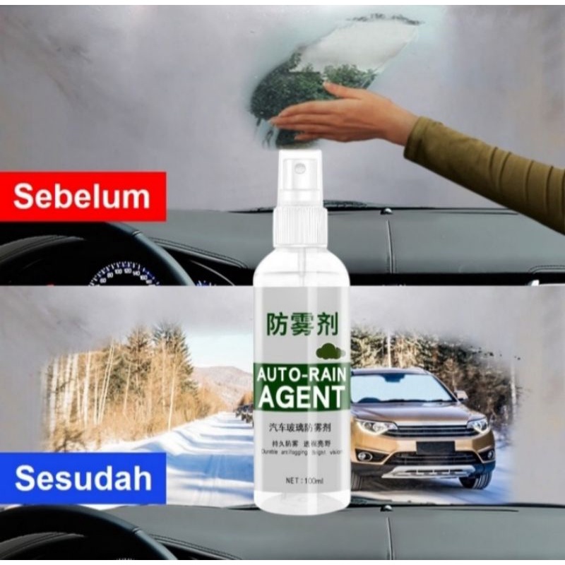 Anti Air Hujan Fog Kabut Spray Agent Kaca Mobil Motor Helm lens lensa Kacamata - Fog Shield