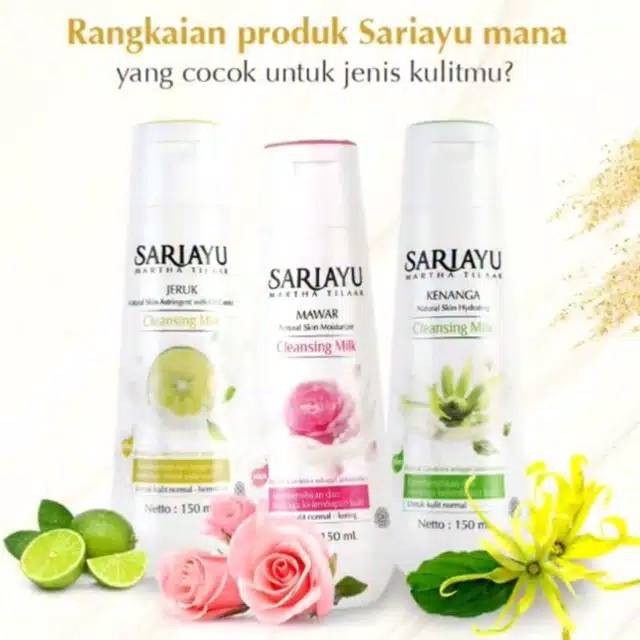 Sariayu Cleansing Milk Susu Pembersih (Mawar/Jeruk/Kenanga)