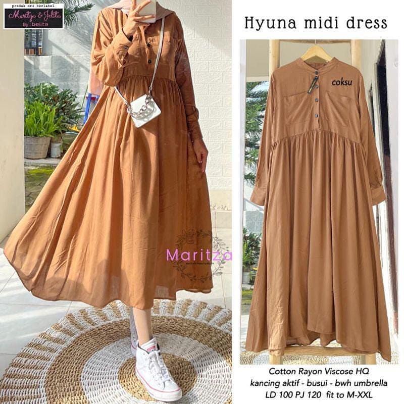 Dress Katun . 7Hyuna Midi Dress