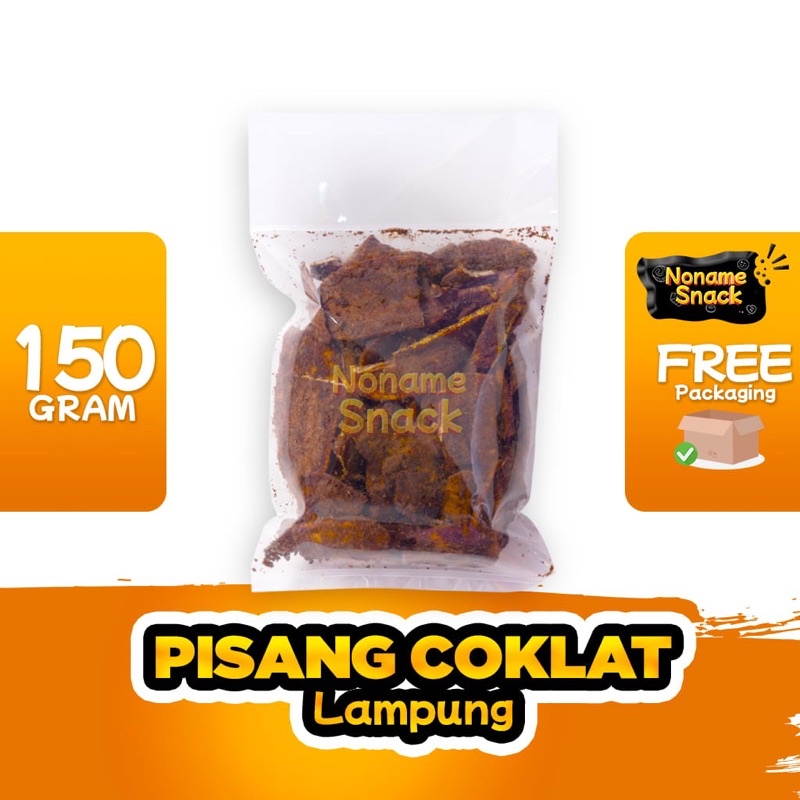 NoName Snack - Keripik Pisang Coklat Lampung Cemilan Grosir 150Gr - Tanpa Label