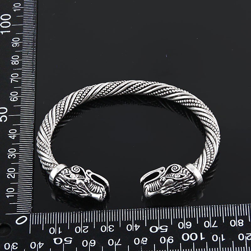 Pria Serigala Kepala Gelang Gelang Perhiasan Great Viking