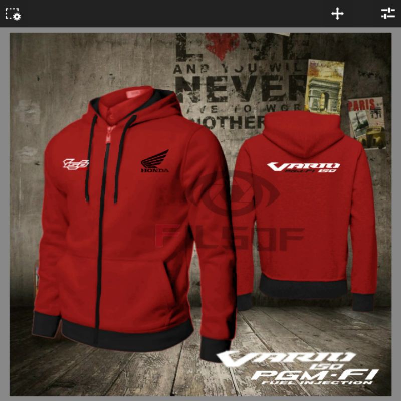 JAKET HOODIE HONDA VARIO 150cc PGM-FI