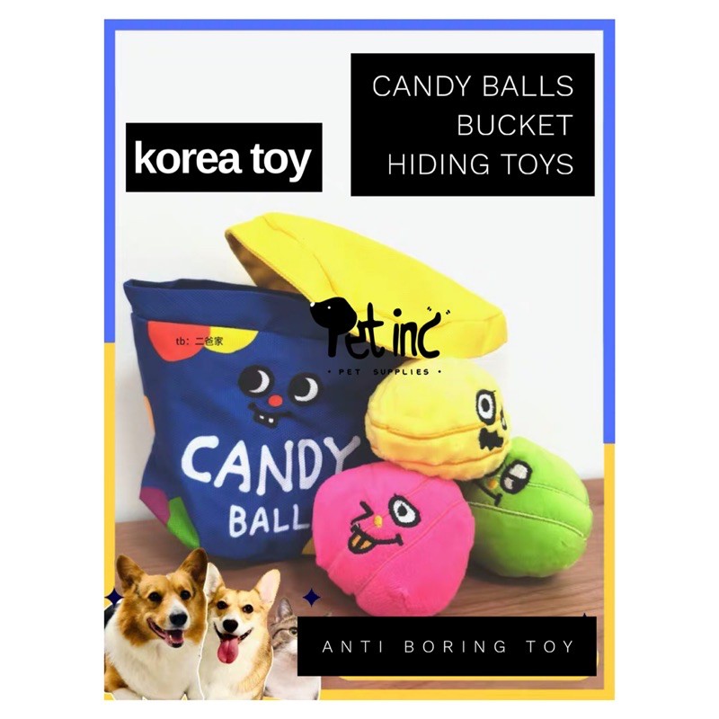 Korea toy candy ball jar hidden treats and squeaky toy