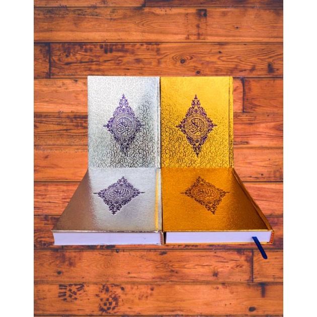 Alquran Emas Ukuran A5 Tanggung kertas hvs putih wakaf original terlaris