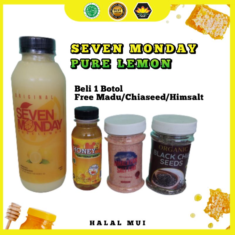 PROMO Seven Monday pure lemon 500ml free hadiah bisa pilih