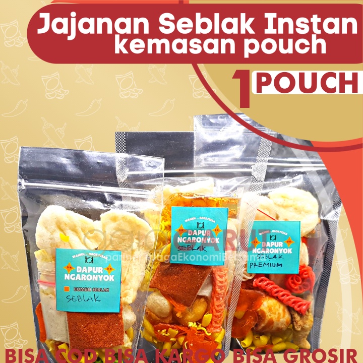 

Cemilan SEBLAK INSTAN POUCH 1Porsi by GG (Bisa COD/Grosir/Kargo)