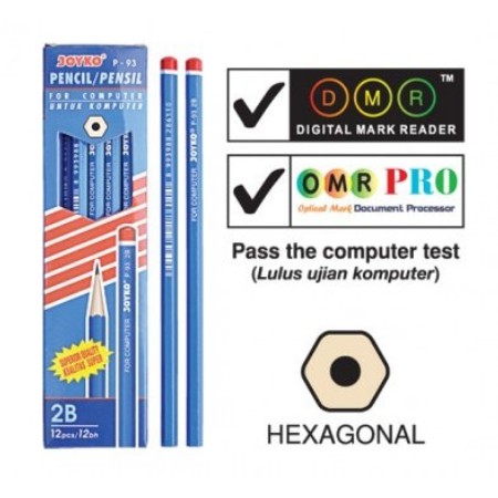 

Pensil 2B Joyko P-93 perlusin = 12 pcs
