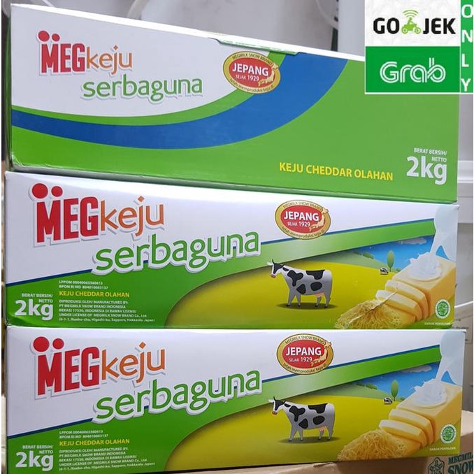 

Keju MEG CHEDDAR Serbaguna 2 KG cheese GOJEK / GRAB ONLY