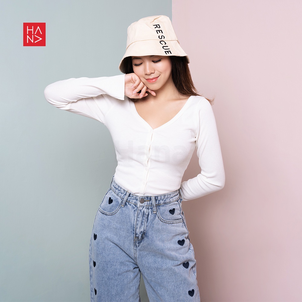 HanaFashion JKT - Jinny Kaos Crop Top Wanita Murah - CT099