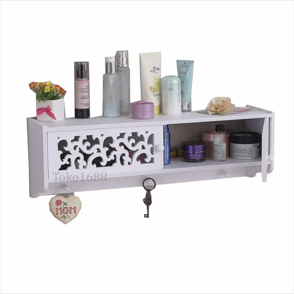 Queen_Fashions Rak Gantung Serba Guna Storage Desktop 3 Hook Gantungan 1359