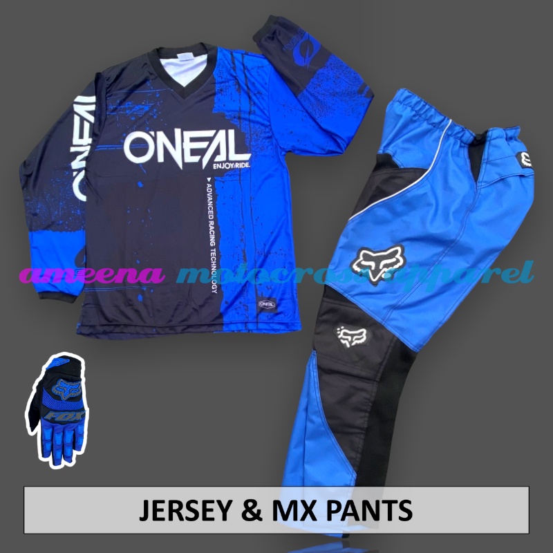 Jerseyset - Jersey set Trail - Jersey &amp; Celana Motocross - Jersey Trabas - Jersey Stelan MX Cross - Satu Set Jersey &amp; Celana - Jersey Lokal - Celana Cordura -  ONCT0607-F46