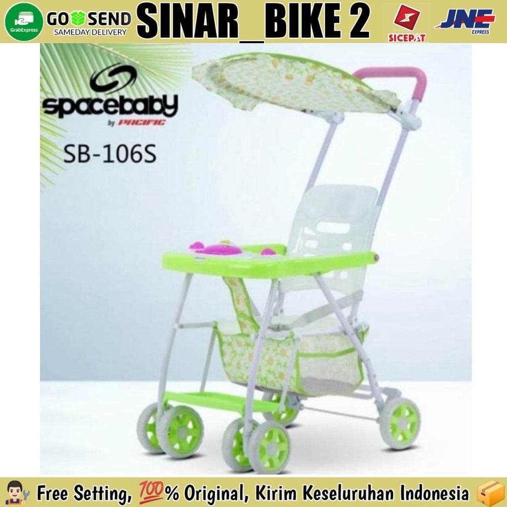 SPACEBABY SB 106S BABY CHAIR SB106S KURSI STROLLER MEJA MAKAN ANAK BAYI MUSIK