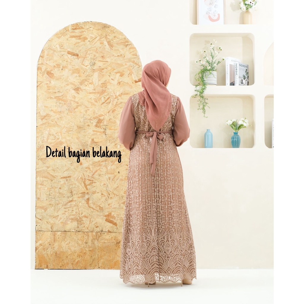 Keisya Dress Terbaru / Kebaya Modern Original Terbaru / Gamis Brukat Tille / Kebaya Kondangan Pesta