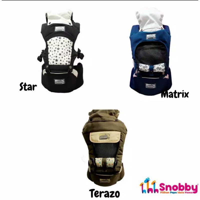 gendongan depan duduk/ hipseat snooby 3 varian