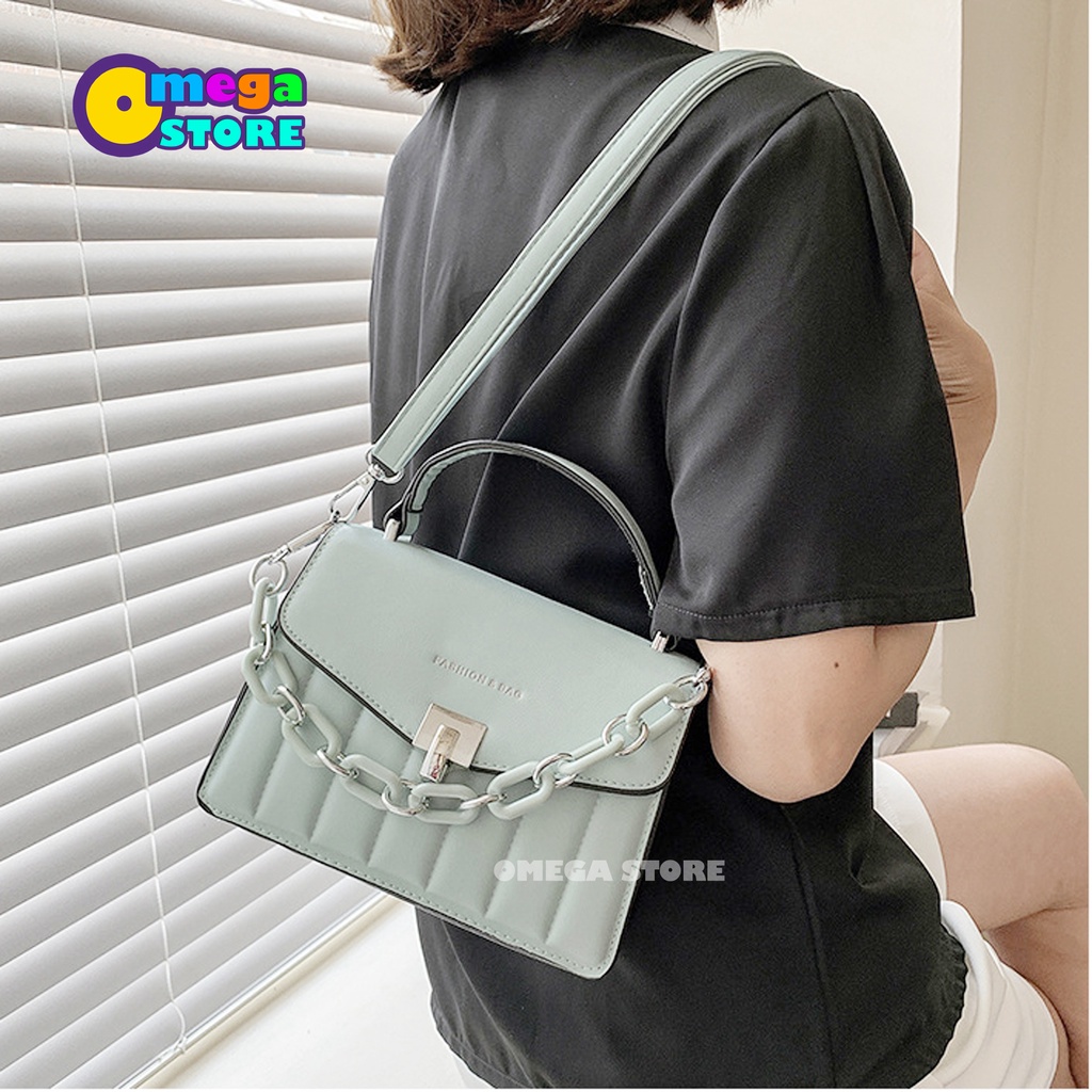 Hand Bag Wanita Fashion Korea Kekinian Shoulder Bag Tas Slempang Cewek Bahan Premium - 180