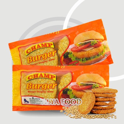 

Champ Burger Ayam 316 gr Isi 6 Daging Burger