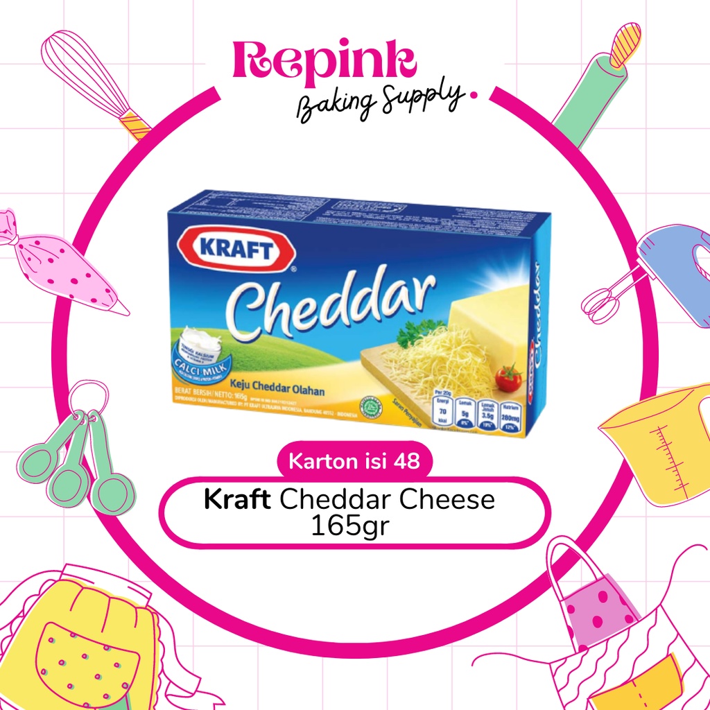 

Kraft Cheddar Cheese 165gr | Karton isi 48