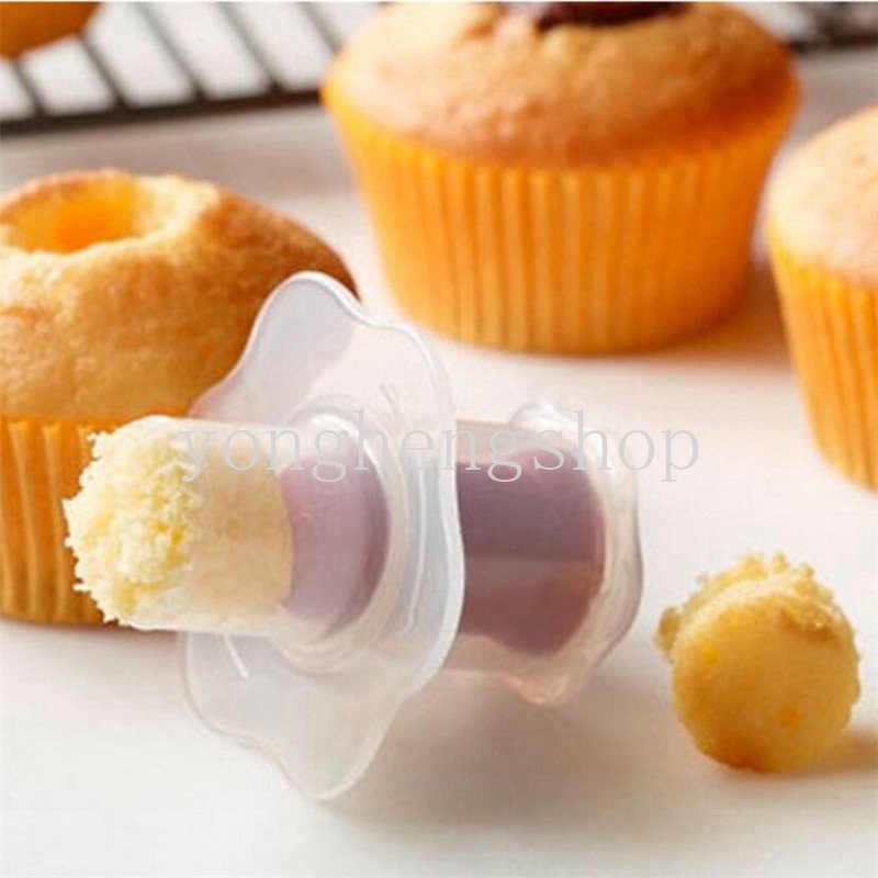 1pc Alat Pembuat Lubang Cupcake / Muffin / Roti Warna Acak