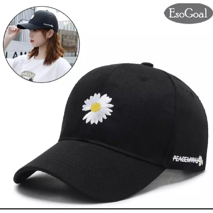 Topi Baseball Pria Wanita Motif Bunga daisy Bunga Hat Matahari Topi BaseBall Import Pria Wanita