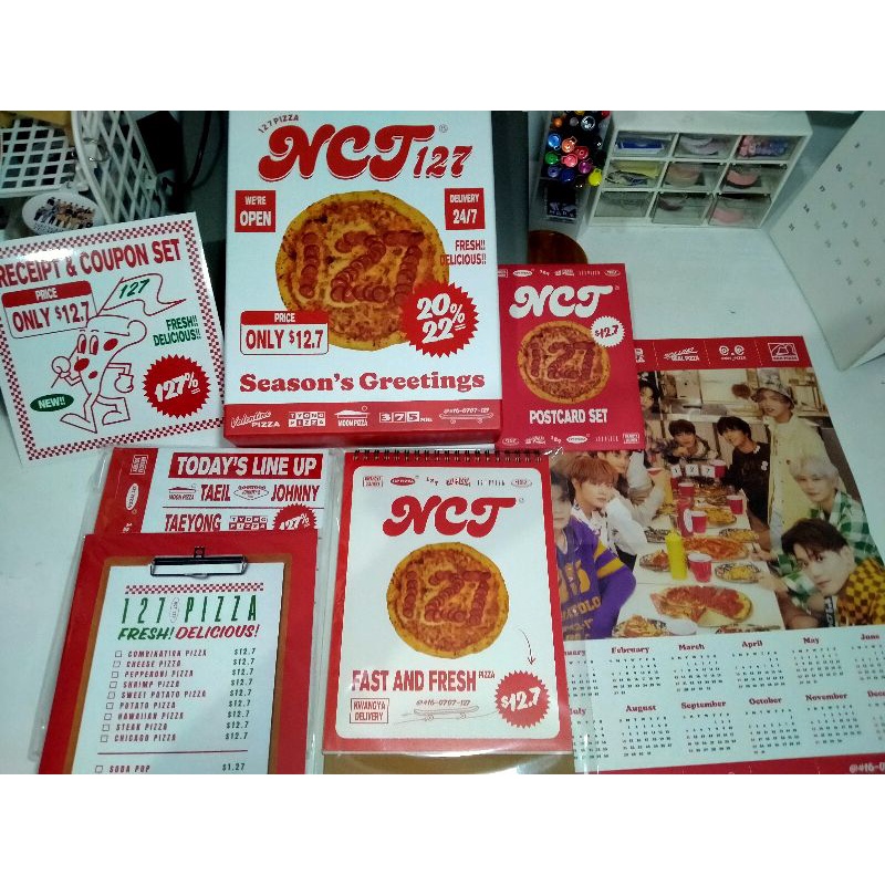 [READY STOCK] SEASON'S GREETING 2022 NCT 127 SHARING DESK CALENDAR BOX MINI BROCHURE HARD COVER DIAR