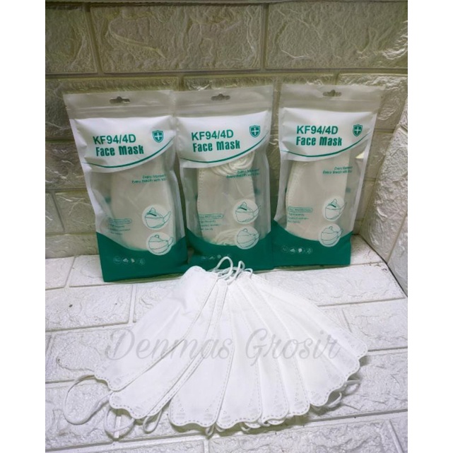 Masker KF94 Putih/Masker Korea isi 10pcs