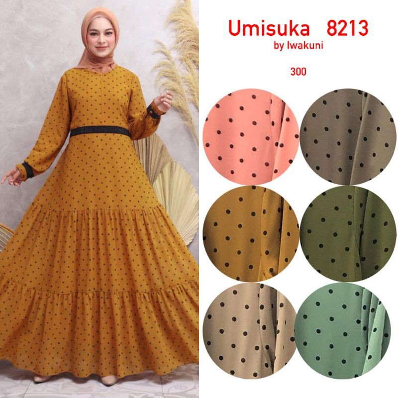 Gamis polkadot | gamis ceruty + furing