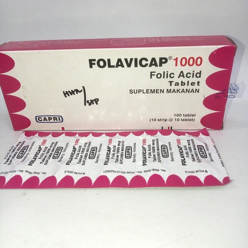 FOLAVICAP 1000MCG ASAM FOLAT PER BOX