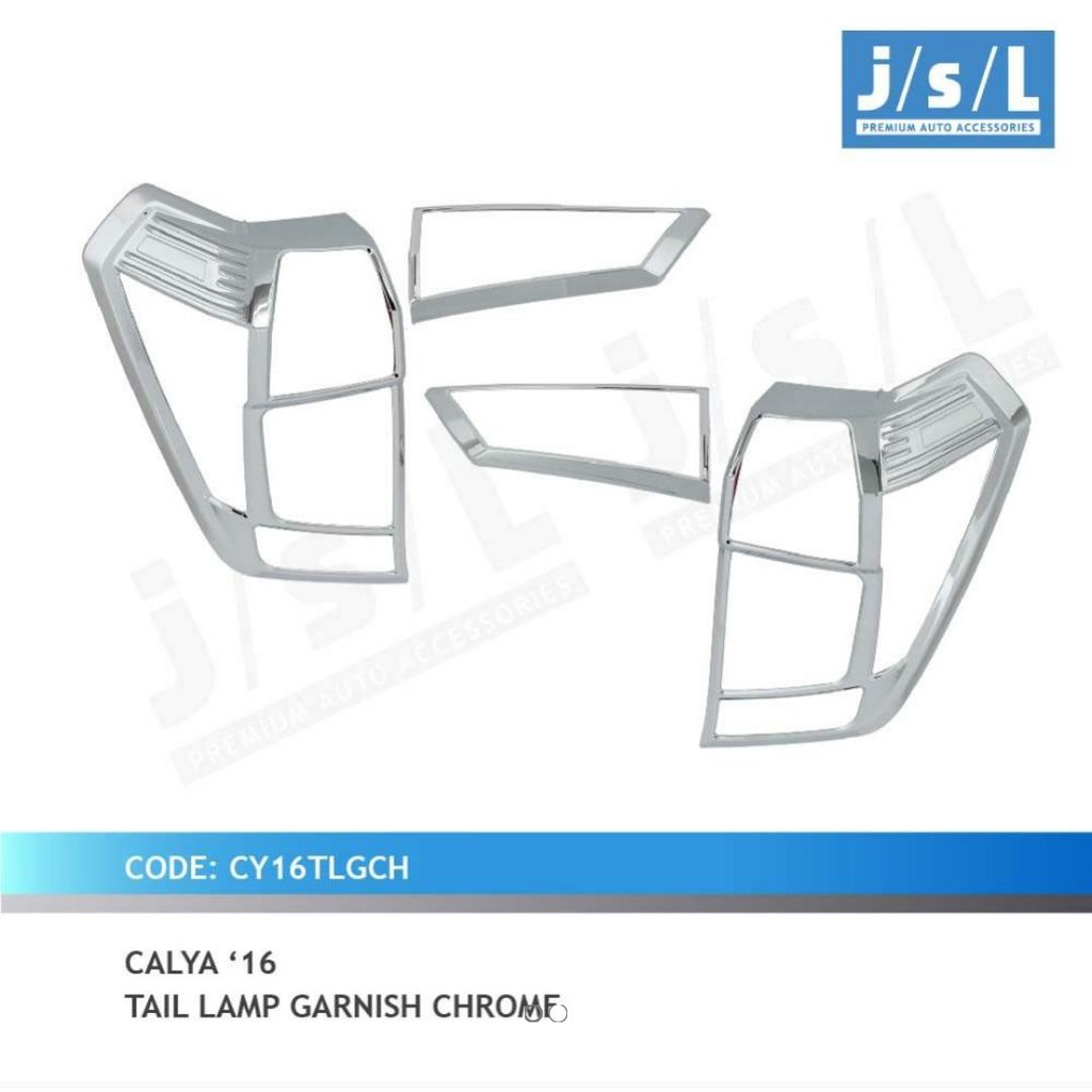 Calya Sigra Garnish Depan Belakang Chrome  Th 2016 s/d 2018 JSL / Lis Lampu Depan belakang krom